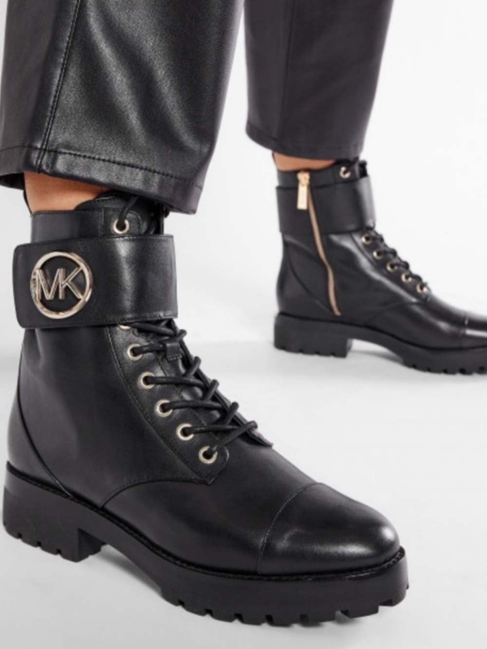 Michael Kors Black Leather Tatum Boots
